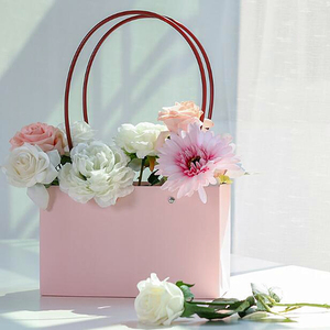 New Black Colore Su Misura di Lusso Stampato Pacchetto Della Scatola di Cartone di Carta di Fiore Rosa Sacchetti di San Valentino Fiorista Regalo Scatola di Imballaggio - Product Image 4