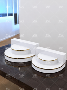 Espositore Cosmetico Personalizzato in Acrilico e Vetro, Scaffale da Banco a Più Livelli, Espositore per Trucchi da Negozio, per <span class=keywords><strong>Live</strong></span> Streaming - Product Image 4
