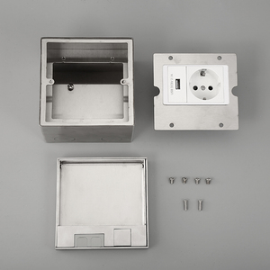 Chất lượng cao lõm tầng ổ cắm hộp RJ45 ổ cắm nội thất hộ gia đình EU tầng ổ cắm hộp USB sạc thép không gỉ Hộp - Product Image 3