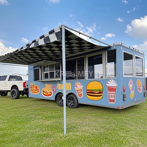 Chariot de vente mobile pour café, glaces, grillades, shawarma, frites et pommes de terre cuites - Camion de restauration rapide - Product Image 1