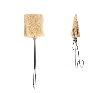 Loofah Sponge <b>Bottle</b> <b>Brush</b> Stainless Steel 14cm With Hook For Baby <b>Bottle</b> Cleaning - Product Image 5