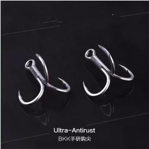 Haute qualité 6071-4X-HG 4 #-5/0 crochet de pêche en eau salée antirouille ancre hameçon pêche en <span class=keywords><strong>mer</strong></span> <span class=keywords><strong>Triple</strong></span> crochet - Product Image 2
