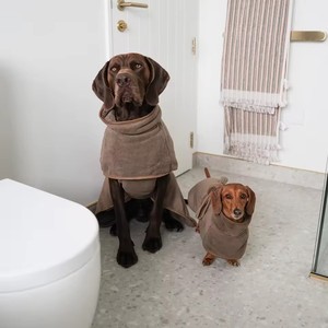 Custom Designed 500GSM Microfiber Highly Absorbent <b>Dog</b> <b>Drying</b> <b>Robes</b> with Wrap-around Chest Tie - Product Image 3