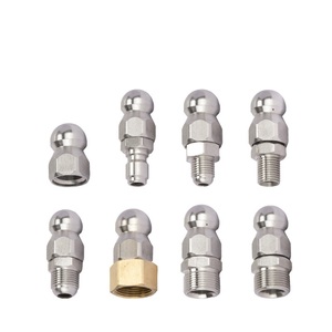 فوهة تنظيف المجاري من الفولاذ المقاوم للصدأ، طقم فوهات نفث المجاري، فوهة تنظيف صحية - Product Image 6