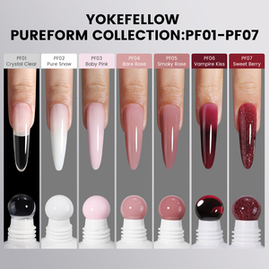YOKEFELLOW PF06 PUREFORM Gel de Extensión de Uñas, 7 Colores, Gel Constructor Profesional para Uñas - Product Image 5