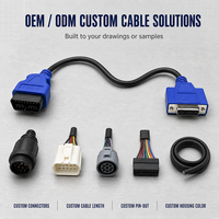 Câble de diagnostic OBD2 16 broches mâle vers DB26 femelle 493113, faisceau de câblage pour outil de diagnostic automobile J1962