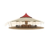 Tente de luxe 8x8m pour l'extérieur, haut de gamme, imperméable, pour les centres de villégiature et les centres d'activités
