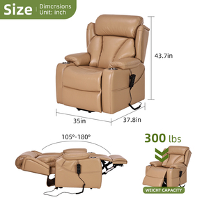 Sillón Reclinable de Lujo con Elevación para Pacientes y Cuidado de Ancianos, 4 Motores, con Ajuste de Cabeza y Zona Lumbar, Individual - Product Image 2