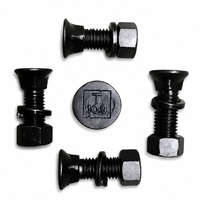 Boulon de charrue fraisé de qualité industrielle en acier au carbone zingué M6 à M16 pour le fixation des godets de chargeuse et des bandes anti-usure