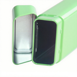 Nhà Máy Tùy Chỉnh Bản Lề Nắp Hình Chữ Nhật <span class=keywords><strong>Tin</strong></span> Hút Phụ Kiện Kim Loại Container Lưu Trữ Hộp Thuốc Lá Xì Gà Thuốc Lá Hộp Thiếc - Product Image 2