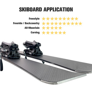 Accessoires de sports d'hiver OEM 120 - 160cm Équipement de snowboard <span class=keywords><strong>Planche</strong></span> de ski haute performance en fibre de carbone en peuplier - Product Image 4