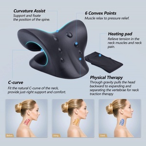 <b>Neck</b> for <b>Neck</b> Pain Relief, <b>Heated</b> Cervical Traction Device with Heating <b>Pad</b>, <b>Neck</b> &Shoulder Pillow Stretcher - Product Image 3