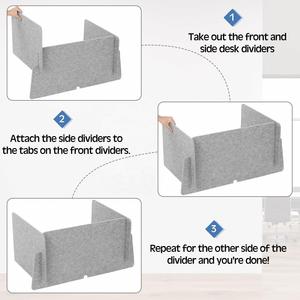 Noise Reduction Collapsible <strong>Partition</strong> Custom PET Acoustic Desk Dividers for Students Privacy