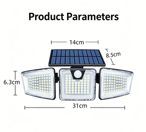 176 LED Solar Wall Light 450LM Super Bright Outdoor Motion Sensor Security Lamp IP65 Waterproof Light for Garden Fence Patio - Product Image 5