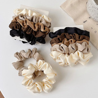 Accessoires capillaires personnalisés pour filles et femmes : Lot de chouchous et élastiques à cheveux, bandeaux élastiques en satin couleur Maillard tendance