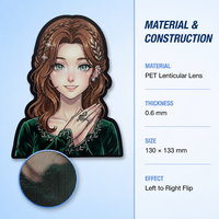 Zebulun Meilleurs autocollants lenticulaires de dessins animés, autocollants animés mignons, autocollants 3D imperméables en PET pour voiture, ordinateur portable, réfrigérateur