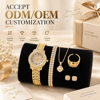 Montre à quartz pour femme avec bracelet en acier inoxydable, chiffres romains et strass, bijoux de mode, coffret cadeau de luxe pour anniversaire et fêtes