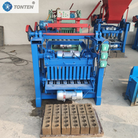 DF4-40A semi-automatique Vibration Interlock creux Pavage ciment béton brique bloc faisant la machine à vendre