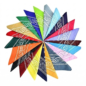 ผ้าโพกหัวโพลีเอสเตอร์ลายดอกมะม่วงหิมพานต์ผ้าโพกศีรษะสี่เหลี่ยมลายจุดขี่จักรยานกลางแจ้ง - Product Image 1