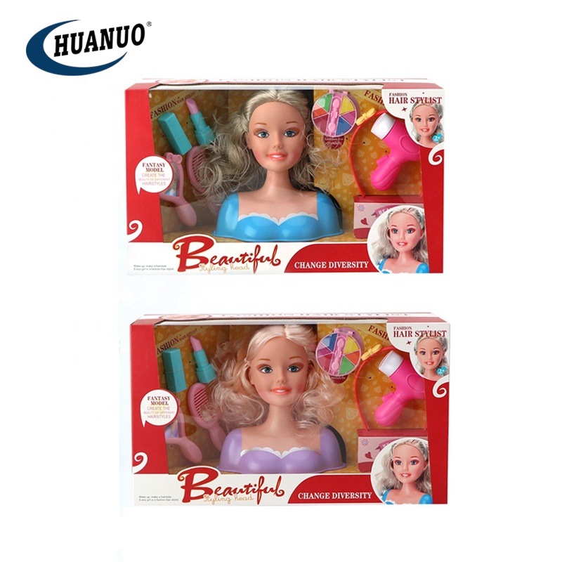 Cabeza De Muñeca Para Peinar Con Secador De Juguete – Incluye Delantal, Pinzas Y Peine, Ideal Para Futuras Estilistas A Partir De 3 Años