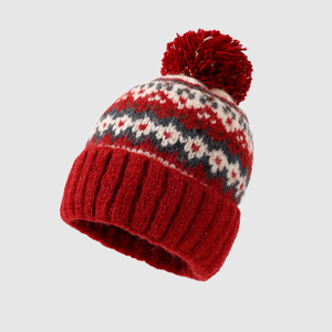 Bonnet tricoté Jacquard automne et hiver chapeau d'extérieur plus épais pour hommes et femmes avec motif de scène de plage imprimé pour les voyages - Product Image 6