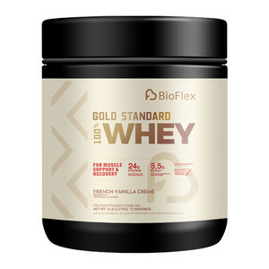 Proteína de Suero de Leche en Polvo 2.27KG con Glutamina y BCAA, Sabor Crema de Vainilla Francesa, Fuente de Apoyo Muscular y Recuperación, Suministro a Granel de Fábrica, OEM - Product Image 1