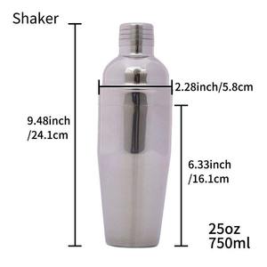 Nhà Máy Outlet Cocktail Shaker <span class=keywords><strong>Set</strong></span> 750ml tráng Bar bartender công cụ với phong cách bằng Gỗ Đứng - Product Image 6