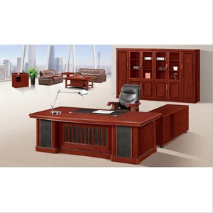 Trung Quốc Walnut điều hành bằng gỗ Bàn văn phòng thiết kế cho văn phòng sử dụng - Product Image 3