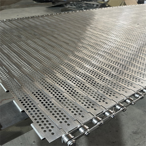 304 paslanmaz çelik zincir plaka bölme delikli zincir plaka gıda kurutma ve temizleme yüksek sıcaklığa dayanıklı konveyör bant - Product Image 6