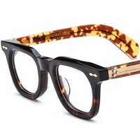 Gafas graduadas de acetato de diseñador óptico para hombre, gafas de luz azul con montura cuadrada