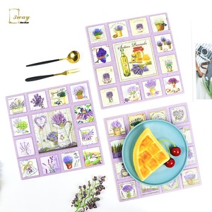 Custom OEM Kitchen <strong>Table</strong> Dinner Ceramic Tile Hot Pot Trivet Mats &amp; Pads Placemats Dining <strong>Table</strong> Mat with Cork Base Heat Resistant - Product Image 3