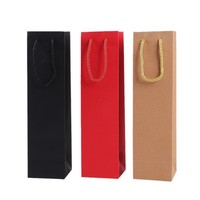Emballage cadeau de luxe en carton recyclable écologique personnalisé pour bouteilles de vin/champagne, avec poignée longue, option de logo personnalisé