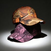 Gorra de Béisbol de Camuflaje con Luz LED, Personalizada con Logotipo Bordado, Naranja, para Caza Nocturna, Fiestas