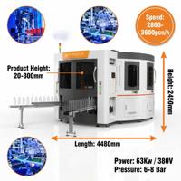 Máquina de Serigrafía Rotativa CNC para el Mercado Alemán, Totalmente Servoaccionada, Multicolor, para Botellas de Vidrio Cilíndricas, Envases Industriales, OEM