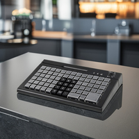 Venta al por mayor LIF KB78 caja registradora totalmente programable POS teclado 78 teclas con lector de tarjetas magnéticas para sistemas POS
