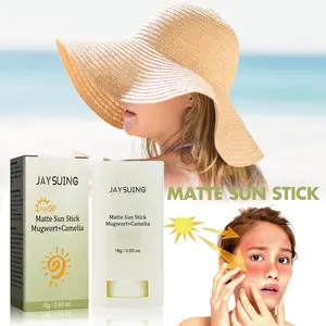 High Quality Jaysuing Wholesale 18g Mineral Matte Sun Protection Stick Spf 50 Solid Sunscreen Face Stick