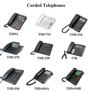 Pour les <span class=keywords><strong>personnes</strong></span> âgées 3 souvenirs à touche unique Mode de numérotation impulsion/tonalité Compatible musique en attente téléphone filaire de bureau - Product Image 3
