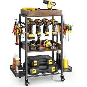 Heavy duty metal power tool storage rack power tool holder drill storage rack garage tool storage rack