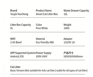 กระบะทรายแมวอัจฉริยะจากโรงงานโดยตรง รุ่น Arenero Automático ความจุขนาดใหญ่ ควบคุมกลิ่นได้ดี ทำความสะอาดง่าย ปลอดภัย ดีไซน์แข็งแรงทนทาน - Product Image 6