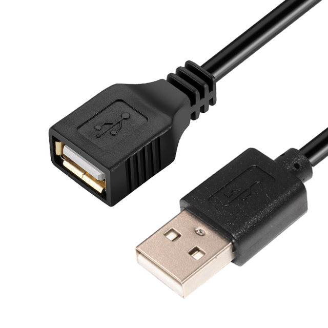 Black USB 2.0 Extension Cable a to a - M/F 28/24AWG 6ft USB 2.0 Extension Cable - 6ft USB Male Female Cable