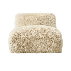 后现代风格室内大型新西兰羊皮软垫 Yeti 商用无扶手躺椅休闲床，适用于客厅 - Product Image 2