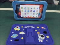 Tablet Infantil Android MTK de 7 Pulgadas, 4GB+128GB, con Funda de Silicona 3D de Astronauta y Soporte, Resistente a Caídas, con Logotipo Personalizado