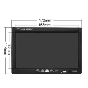 Wholesale Cheap Mini CCTV Lcd Monitor 7 Inch 7" 1024*600 Desktop Wall Mounted IPS Screen With VGA AV Plastic Small LCD Display