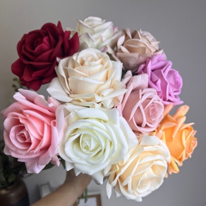 Rosa de Látex Realista al Tacto, 66 cm, 11 Colores, Rosa Artificial para Ramos de Boda, Decoración del Hogar, Venta al Por Mayor - Product Image 2
