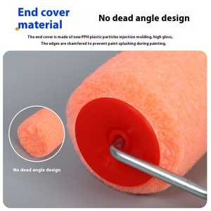 <span class=keywords><strong>Rouleau</strong></span> à peinture en latex d'agneau industriel de 9 pouces sans angle mort Pinceau roulant Art Peinture Texture de coquille d'oeuf Outil de brossage mural Polyester - Product Image 4