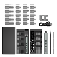 Jeu de tournevis électriques de précision 68 en 1 avec 64 embouts S2, kit de tournevis rechargeable par USB pour la réparation d'appareils électroniques et d'appareils photo