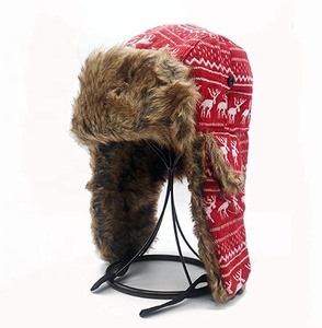 Invierno soldado sombrero lana mezcla Buffalo Check Imitación Piel <span class=keywords><strong>aviador</strong></span> al aire libre piloto de bombardero sombrero de esquí - Product Image 4