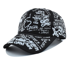 Gorra de Béisbol de Pana Impermeable de 5 Paneles con Estampado de Graffiti, Letras o Frutas, Estilo Formal y Deportivo, Unisex, para Actividades al Aire Libre, Viajes y Protección Solar - Product Image 1