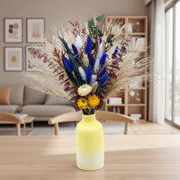 Bouquet de fleurs séchées naturelles faites à la main style bohème, chrysanthèmes en paille pour la décoration intérieure, mariages et anniversaires (vente en gros)