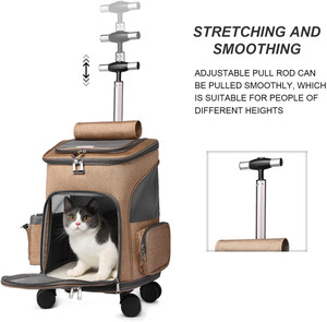 <span class=keywords><strong>Sac</strong></span> à <span class=keywords><strong>dos</strong></span> de transport <span class=keywords><strong>pour</strong></span> animaux de compagnie à roulettes, respirant, deux en un, confortable, <span class=keywords><strong>sac</strong></span> à <span class=keywords><strong>dos</strong></span> <span class=keywords><strong>pour</strong></span> chat, roues amovibles, <span class=keywords><strong>sac</strong></span> à roulettes - Product Image 3
